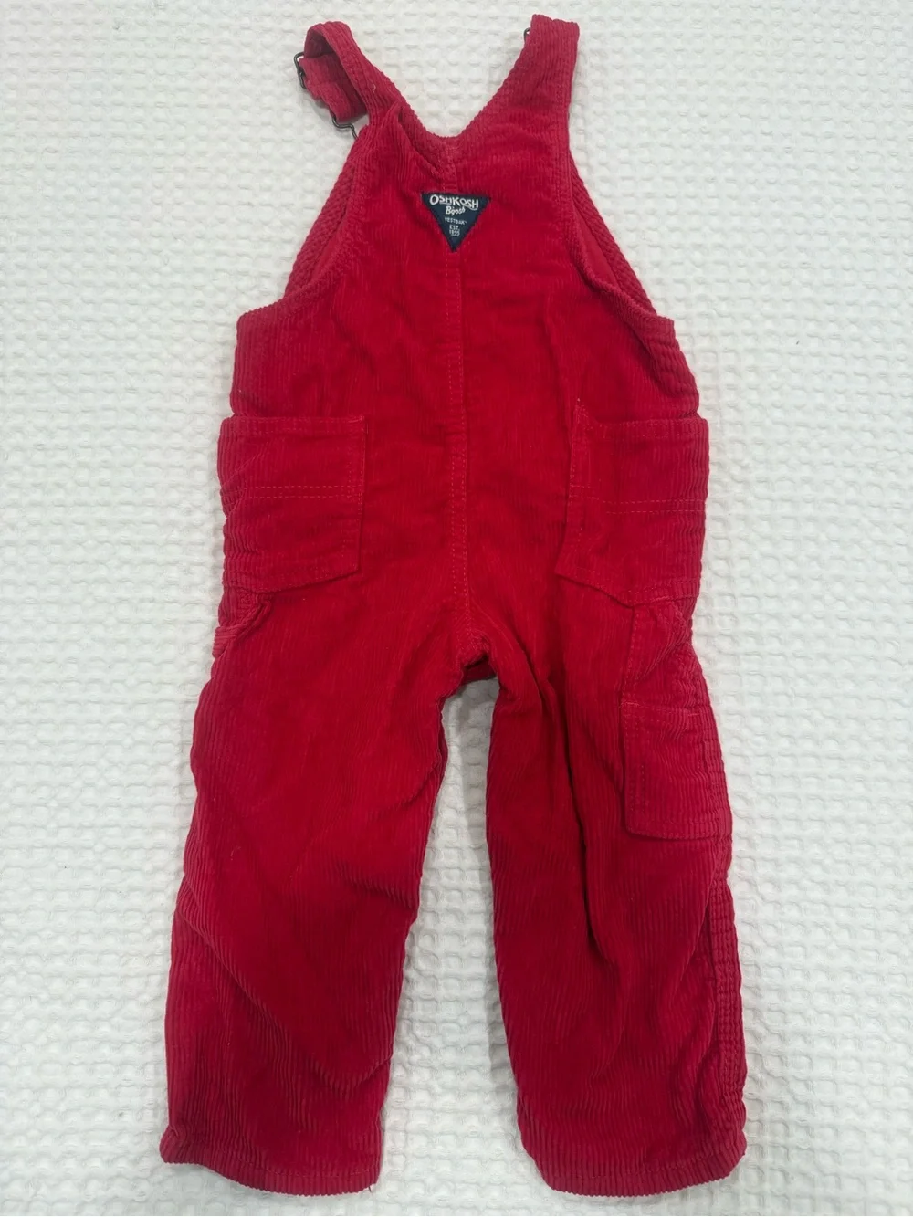 OshKosh B'gosh Bright Red Corduroy Overalls